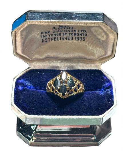Stunning sterling silver gold plated 925 authentic sapphire ring