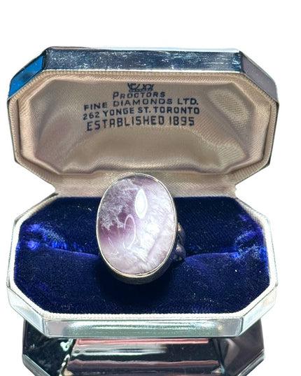 Lovely large Amethyst statement ring sterling silver 925