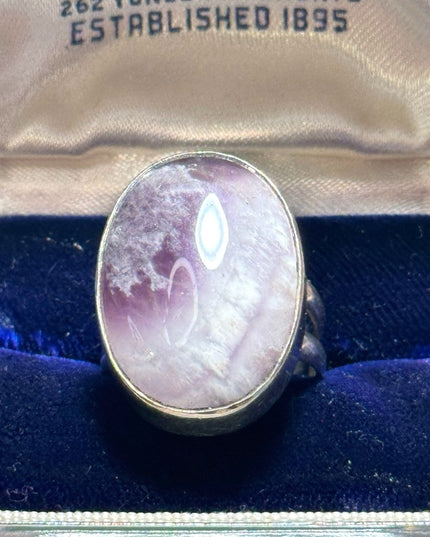 Lovely large Amethyst statement ring sterling silver 925