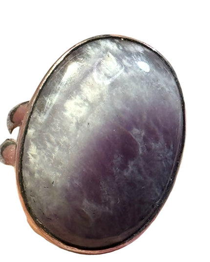 Lovely large Amethyst statement ring sterling silver 925
