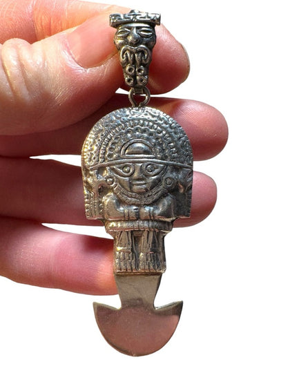 Vintage Peruvian TUMI Statue Sterling silver 925 pendant