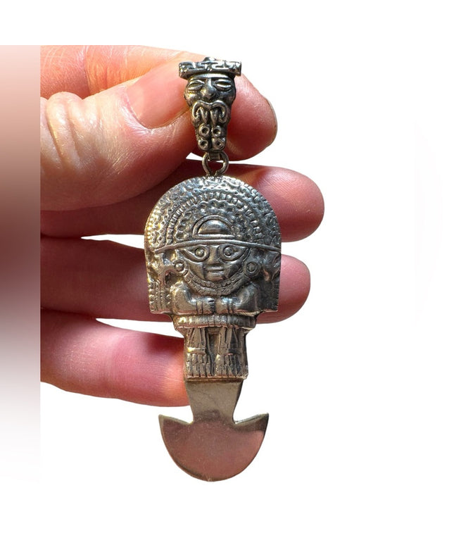 Vintage Peruvian TUMI Statue Sterling silver 925 pendant