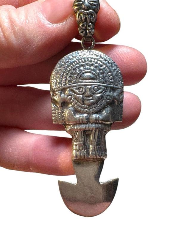 Vintage Peruvian TUMI Statue Sterling silver 925 pendant