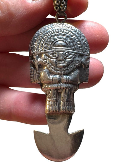 Vintage Peruvian TUMI Statue Sterling silver 925 pendant
