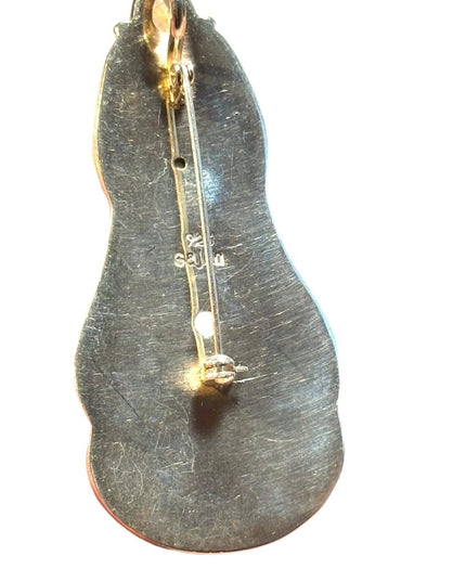 Sajen sterling silver 925 boneface goddess moonstone gemstone pendant brooch