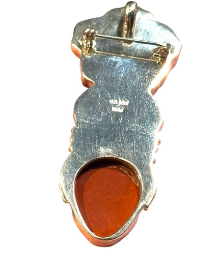 Loverly sterling silver 925 Jasper MOP garnet moonstone Goddess pendant
