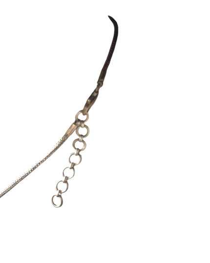Sajen heavy Cat  sterling silver 925 gemstone fiber optic rope chain necklace