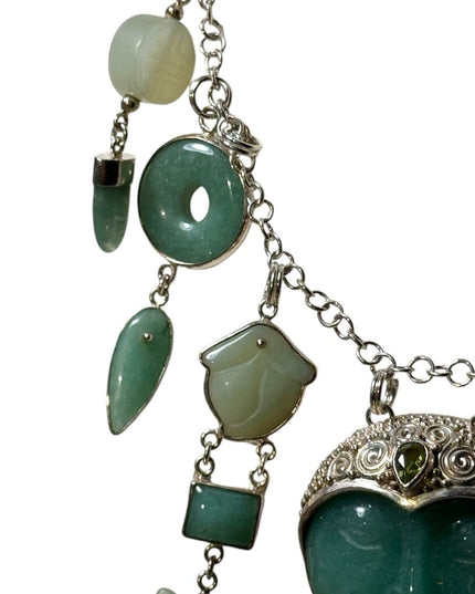 Sajen sterling silver 925 adventuring mix genstone goddess dangle necklace Bali