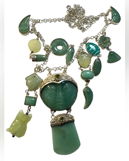 Sajen sterling silver 925 adventuring mix genstone goddess dangle necklace Bali