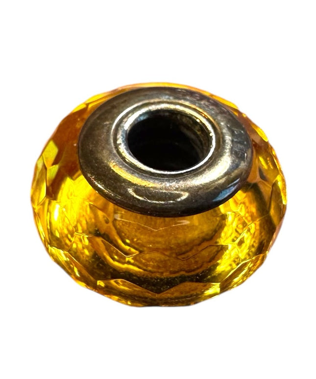 Sterling silver 925 ALE Pandora yellow crystal bead