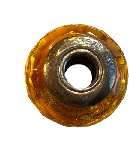 Sterling silver 925 ALE Pandora yellow crystal bead
