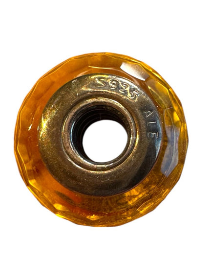 Sterling silver 925 ALE Pandora yellow crystal bead