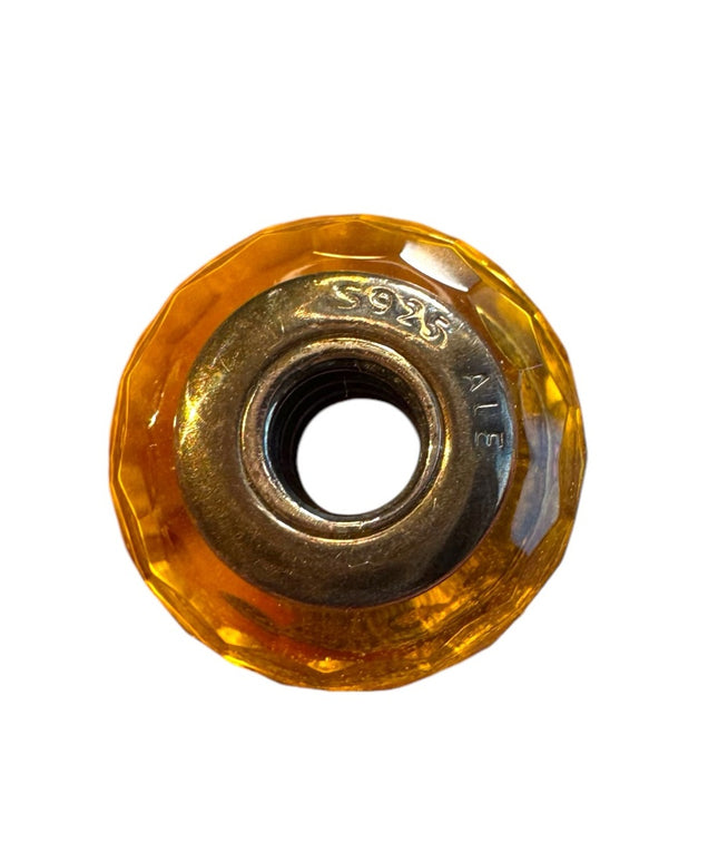 Sterling silver 925 ALE Pandora yellow crystal bead