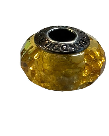 Sterling silver 925 ALE Pandora yellow crystal bead