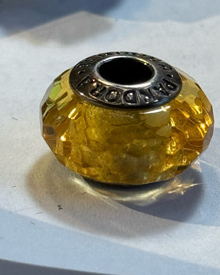Sterling silver 925 ALE Pandora yellow crystal bead