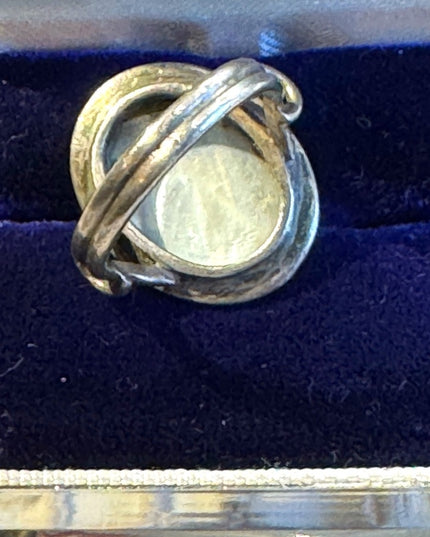 Lovely antique carved trojan cameo sterling silver 925 ring