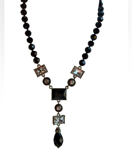 SMOKE GETS IN YOUR EYES - VINTAGE 'HEIDI DAUS RHINESTONE NECKLACE