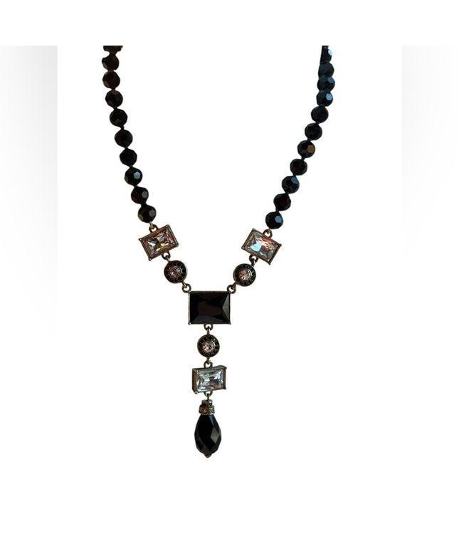 SMOKE GETS IN YOUR EYES - VINTAGE 'HEIDI DAUS RHINESTONE NECKLACE