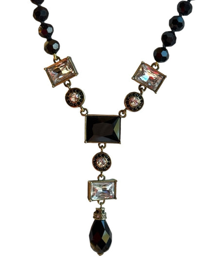 SMOKE GETS IN YOUR EYES - VINTAGE 'HEIDI DAUS RHINESTONE NECKLACE