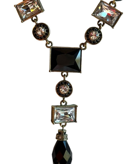 SMOKE GETS IN YOUR EYES - VINTAGE 'HEIDI DAUS RHINESTONE NECKLACE
