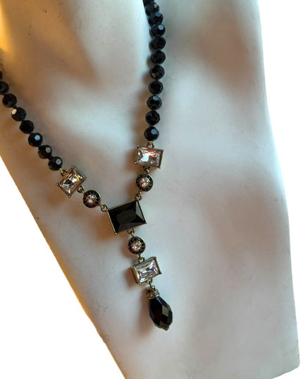 SMOKE GETS IN YOUR EYES - VINTAGE 'HEIDI DAUS RHINESTONE NECKLACE