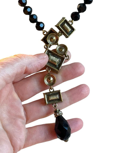 SMOKE GETS IN YOUR EYES - VINTAGE 'HEIDI DAUS RHINESTONE NECKLACE