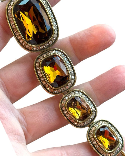 HEIDI DAUS Exquisite Elegance Crystal Bracelet Topaz
