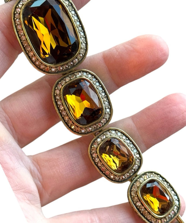 HEIDI DAUS Exquisite Elegance Crystal Bracelet Topaz