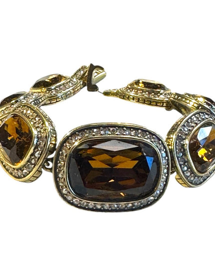 HEIDI DAUS Exquisite Elegance Crystal Bracelet Topaz