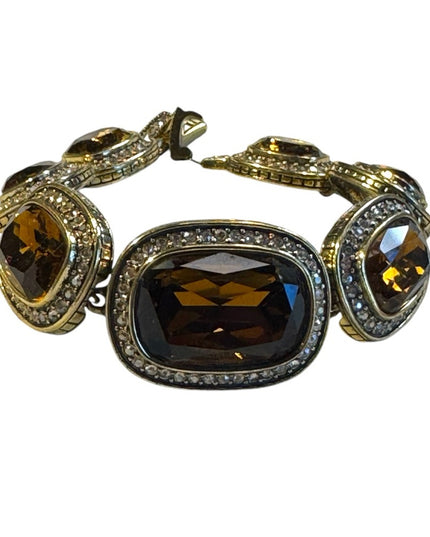 HEIDI DAUS Exquisite Elegance Crystal Bracelet Topaz