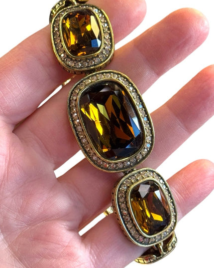 HEIDI DAUS Exquisite Elegance Crystal Bracelet Topaz