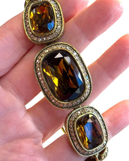 HEIDI DAUS Exquisite Elegance Crystal Bracelet Topaz