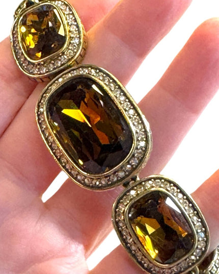 HEIDI DAUS Exquisite Elegance Crystal Bracelet Topaz