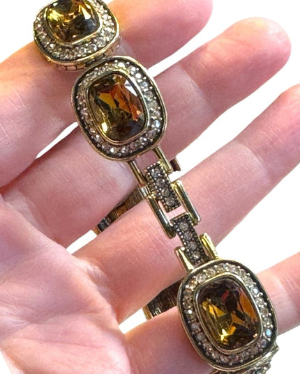 HEIDI DAUS Exquisite Elegance Crystal Bracelet Topaz