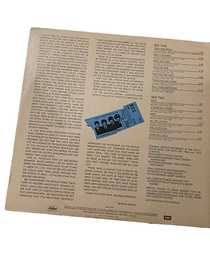 THE BEATLES At the Hollywood Bowl 1977  Record LP vinyl