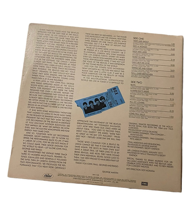 THE BEATLES At the Hollywood Bowl 1977  Record LP vinyl