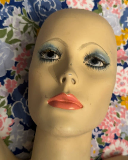 Vintage head torso display mannequin 22”x10” display hat jewelry