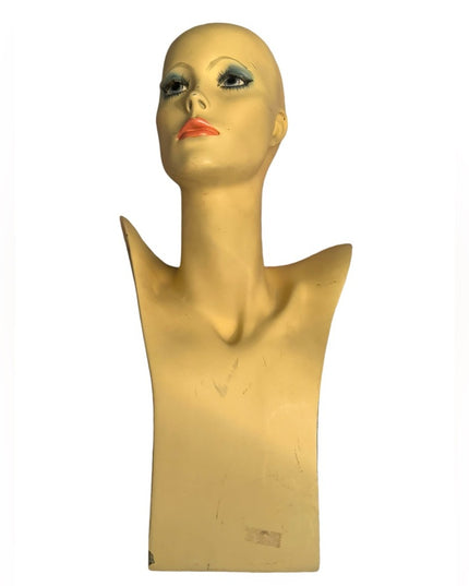 Vintage head torso display mannequin 22”x10” display hat jewelry
