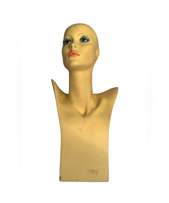 Vintage head torso display mannequin 22”x10” display hat jewelry