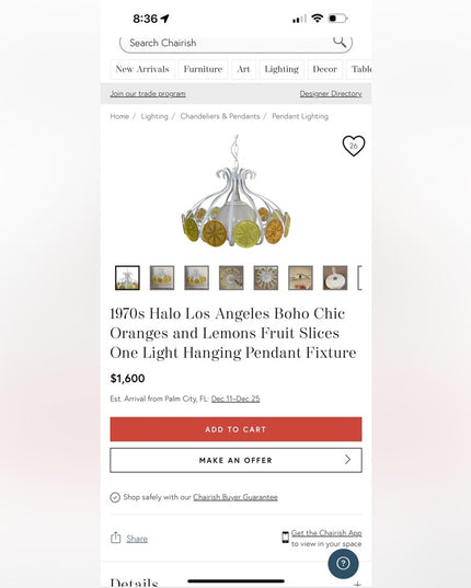 Mid Century Light trends 1970s Lime wedge RARE Ceiling light