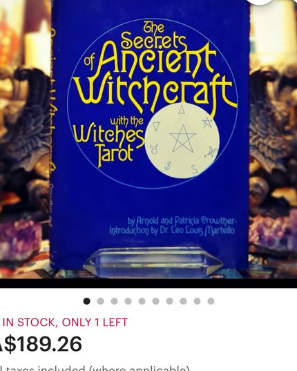 ANCIENT WITCHCRAFT Occult Magick Grimoire Tarot 1st edition 1974 Tarot mystic