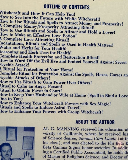 HELPING YOURSELF WITH WHITE WITCHCRAFT Manning, 1st 1972 MAGICK SPELLS BOOK