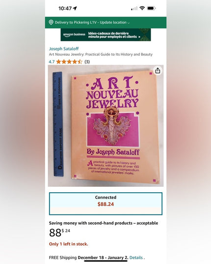 Art Nouveau Jewelry: A Practical Guide History and Beauty BOOK Reference HC