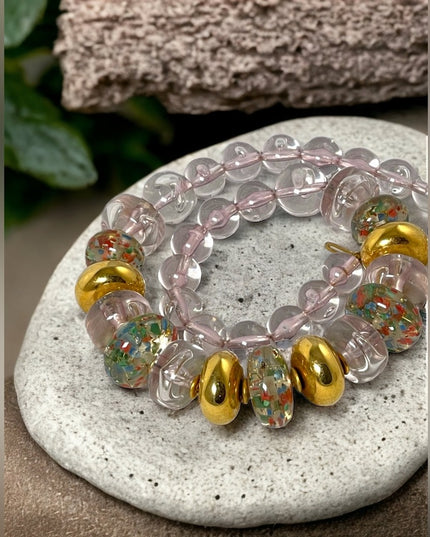 - Large Vintage Lucite chunky plastic 22” necklace MCM 1960s/1970s