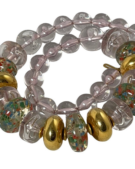 - Large Vintage Lucite chunky plastic 22” necklace MCM 1960s/1970s