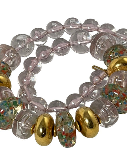 - Large Vintage Lucite chunky plastic 22” necklace MCM 1960s/1970s
