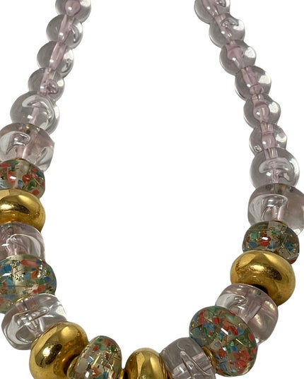 - Large Vintage Lucite chunky plastic 22” necklace MCM 1960s/1970s