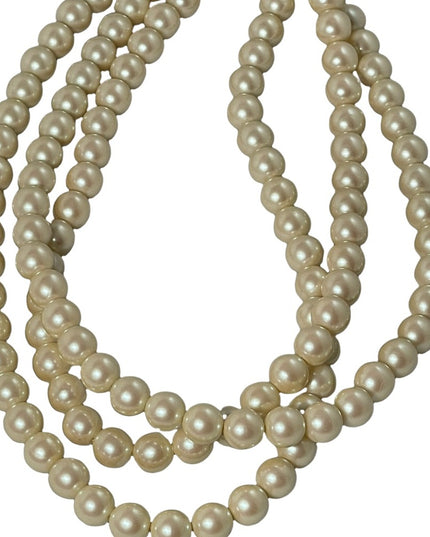 Vintage 3 strand faux pearl fancy necklace