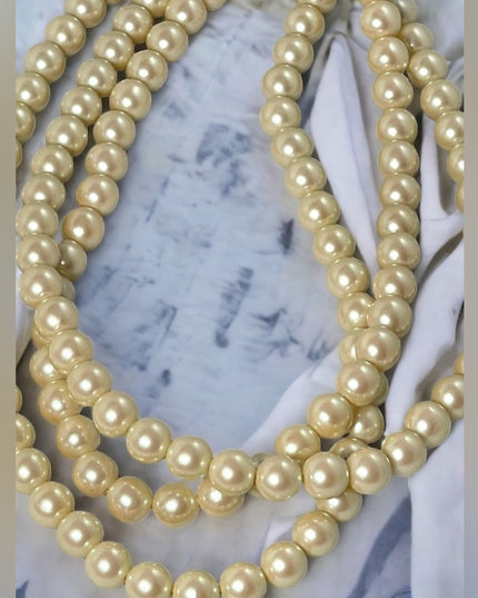 Vintage 3 strand faux pearl fancy necklace
