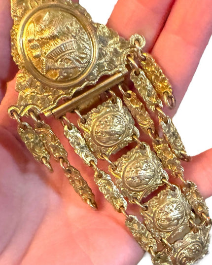 - Georgian Pinchbeck Chatelaine Rococo theme Gold Tone Pinckbeck C 1700s